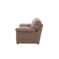 Sofá loveseat Calvin en color gris, asiento acolchado y reposabrazos, ideal para sala moderna, de luxe.com.mx