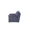 Sillón Calvin de estilo moderno en color gris claro, con tapizado suave y estructura resistente para sala de estar.