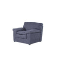 Sillón Calvin de Deurope, mueble de sala con tapizado en tela gris y estructura robusta, ideal para sala moderna.