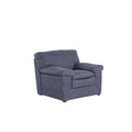 Sillón Calvin de Deurope.com.mx con tapizado en tela gris y diseño moderno para sala de estar.