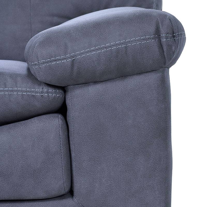 Sillón Calvin de Deurope, asiento cómodo con tapizado en tela gris y diseño moderno para sala de estar.