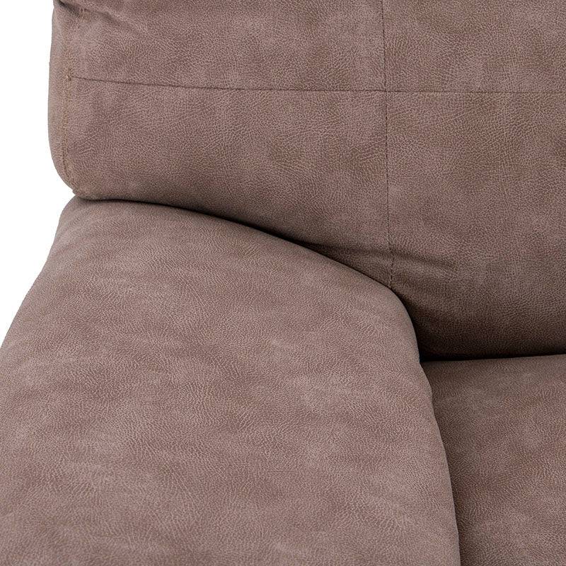Sillón Calvin de deurope.com.mx en color gris, con diseño moderno y patas de madera visible.