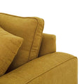 Sala Selena amarilla de Deurope, mueble de sala moderna con cojines y estructura en color amarillo brillante.
