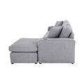 Sala Selena gris claro de Deurope.com.mx, conjunto de sillones y mesa de centro en estilo moderno y cómodo.