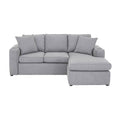 Sala Selena gris claro de Deurope con cojines y estructura moderna, ideal para sala de estar elegante y cómoda.