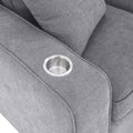 Sala Selena gris claro de Deurope.com.mx con cojines y estructura moderna, ideal para sala de estar elegante.