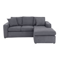 Sala Selena gris oscuro de Deurope.com.mx, sofá moderno con cojines y estructura en tonos gris, ideal para espacios elegantes.