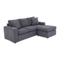 Sala Selena gris oscuro de luxe con cojines cómodos, diseñada para espacios modernos, en color gris oscuro.