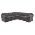Sala Amara de color gris claro, sala tapizada en tela con estructura moderna, dimensiones 276x92x95 cm, deurope.com.mx