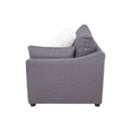 Juego de sala Francesca de 6 piezas en tapiz gris oscuro, sofa y asiento lateral derecho, medida 102x88x93 cm, deurope.com.mx