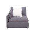 Módulo de sala Francesca lateral izquierdo en gris oscuro, tapizado en tela, con dimensiones 102x88x93 cm, de deurope.com.mx
