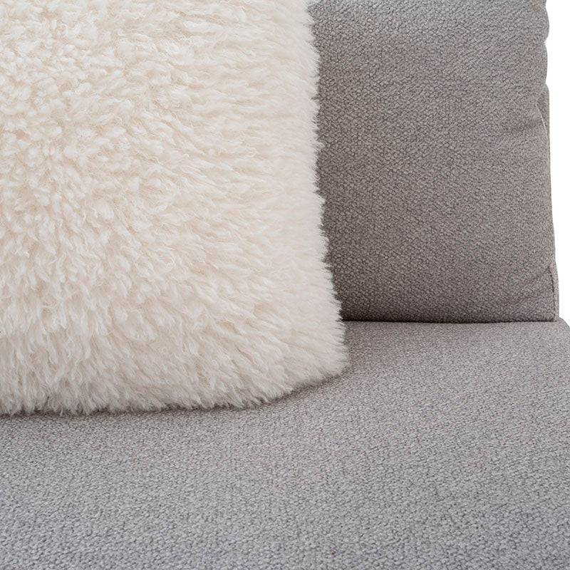 Módulo de sala Francesca lateral izquierdo en gris oscuro, tapizado en tela con dimensiones de 102x88x93 cm, deurope.com.mx
