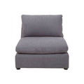 Juego de sala Francesca de 6 piezas en gris oscuro con textura afelpada, incluye sillón central, dimensiones 86x88x93 cm.