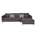 Sala Jess con chaise derecha en color gris de deurope.com.mx, conjunto moderno y cómodo para sala de estar.