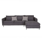 Sala Jess con chaise derecha en color gris de deurope.com.mx, conjunto moderno y cómodo para sala de estar.