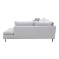 Sala Jess con chaise de tapiz marfil, sofá con chaise longue, estructura de tela tejida en plano, dimensiones 280x93x238 cm.