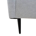 Sala Jess con chaise en tela marfil deurope.com.mx, sofá de 280 cm de ancho, con chaise larga y estructura moderna.