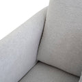 Sala Jess con chaise de tapiz marfil, sofá de tela con chaise longue, dimensiones 280x93x238 cm, diseño moderno y cómodo.