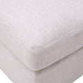 Módulo de sala San Miguel loveseat lateral de deurope.com.mx, en tela marfil con textura afelpada, frente, 178 cm de ancho.