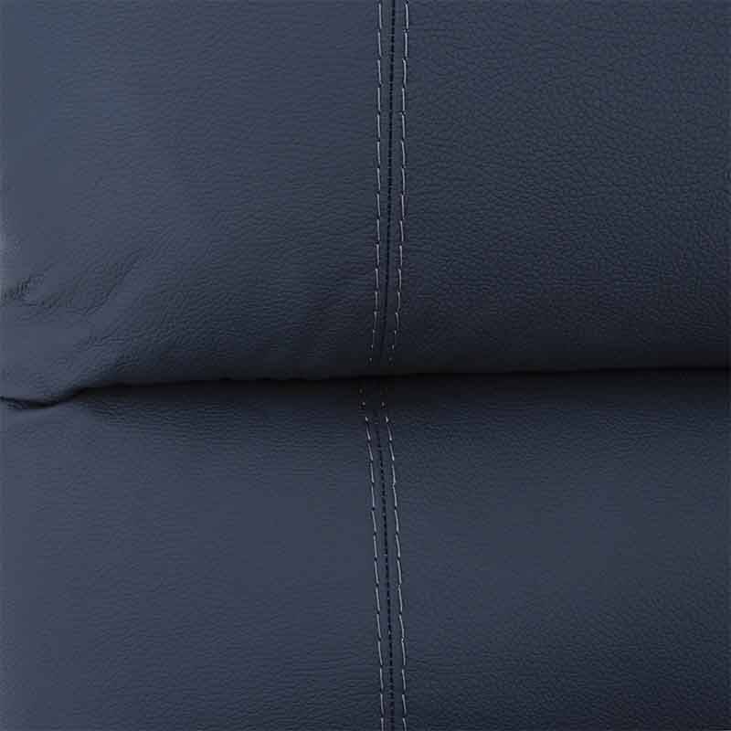 Sillón central módulo de sala Enzo III en piel azul cobalto, deurope.com.mx, con acabado en leather touch y dimensiones de 60x97x100 cm.