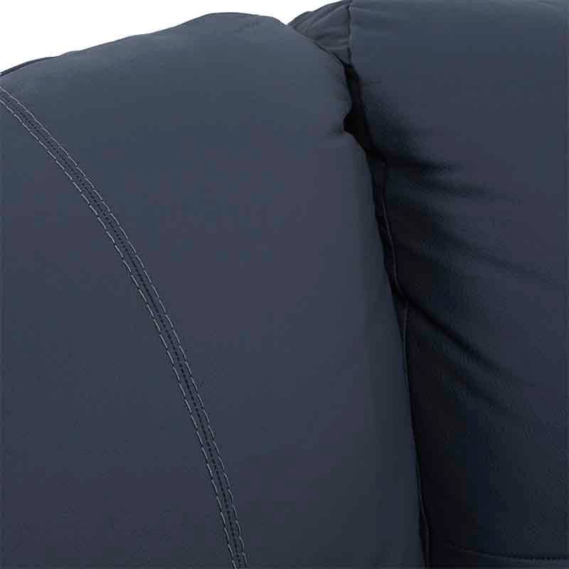 Módulo de sala enenzo III esquinero de color azul marino con acabado en piel y leather touch, frente de 100 cm, alto y fondo de 97 cm