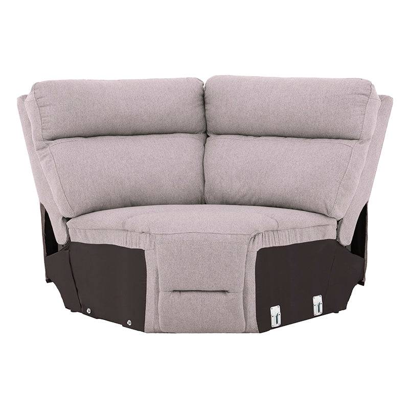 Sala modular Pauda II en color gris, sofá esquinero de tela tapizada, con respaldo y asientos cómodos, deurope.com.mx