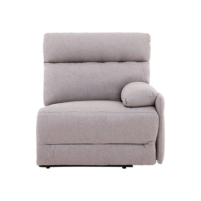 Módulo lateral derecho de la sala Pauda II en tapiz gris, de lujo y diseño moderno, de la marca deurope.com.mx.