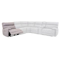 Módulo lateral izquierdo de la sala Pauda II en gris, tapizado en tela, con dimensiones de 105x100x90 cm, deurope.com.mx