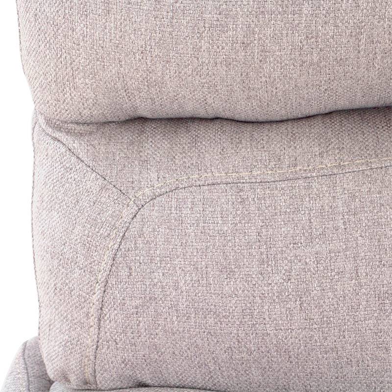 Módulo lateral izquierdo de sala Pauda II de tapiz gris deurope.com.mx, tapizado en tela, con 105 cm de alto y 90 cm de fondo.