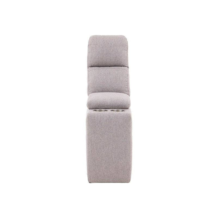 Sala Pauda II deurope.com.mx, sala modular gris con consola de tela tapizada, 30 cm de alto, 100 cm de ancho y 90 cm de fondo.