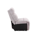 Sillón central de la sala Pauda II de Deurope, módulo tapizado en tela gris, con dimensiones de 80x100x90 cm.