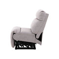 Módulo de sala Pauda II deurope.com.mx, sillón central reclinable en tapiz gris, con tapizado de tela, frente 80 cm, alto 100 cm, fondo 90 cm