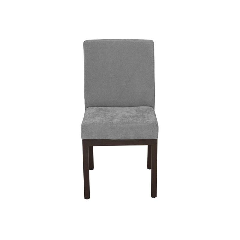 Juego de comedor Quetzal de 7 piezas con sillas Murcia, de decorativo estilo moderno, en color gris oscuro.