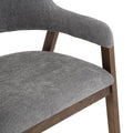 Set de comedor Balam con buffet y sillas en gris oscuro, 6 piezas, de la colección deurope.com.mx