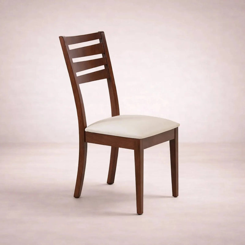 Sillas de comedor de madera enchapada en caoba con tapiz Leather Touch, de juego de comedor Quetzal de deurope.com.mx