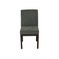 Juego de comedor Quetzal de 7 piezas con sillas verdes y estructura de madera, ideal para comedor moderno y elegante.