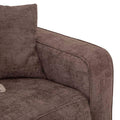 Sillón lateral derecho en juego de sala Megan deurope.com.mx, tapizado beige, diseño moderno y cómodo para el hogar.