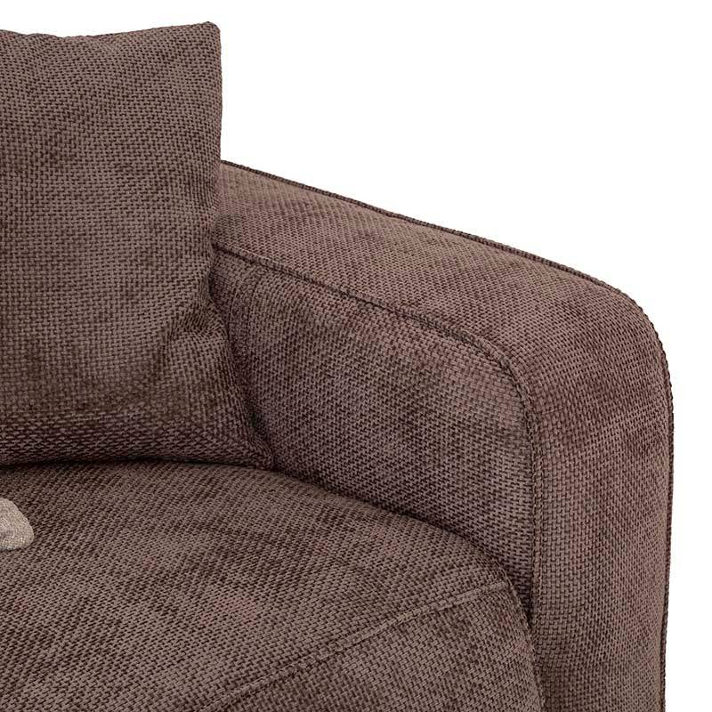 Sillón lateral derecho de la sala Megan en color beige, módulo de sala de estilo moderno de deurope.com.mx