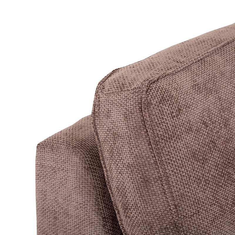 Sillón lateral derecho de la sala Megan en color beige, módulo de sala deurope.com.mx, con tapizado y diseño moderno