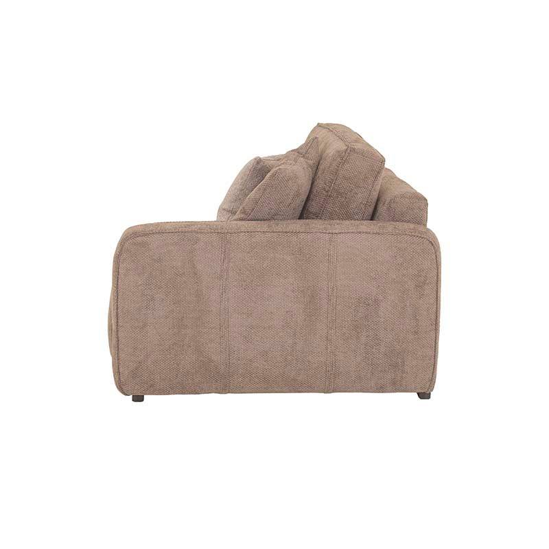 Sillón lateral derecho de la sala Megan en color beige, módulo de sala deurope.com.mx, tapizado y estructura visible.