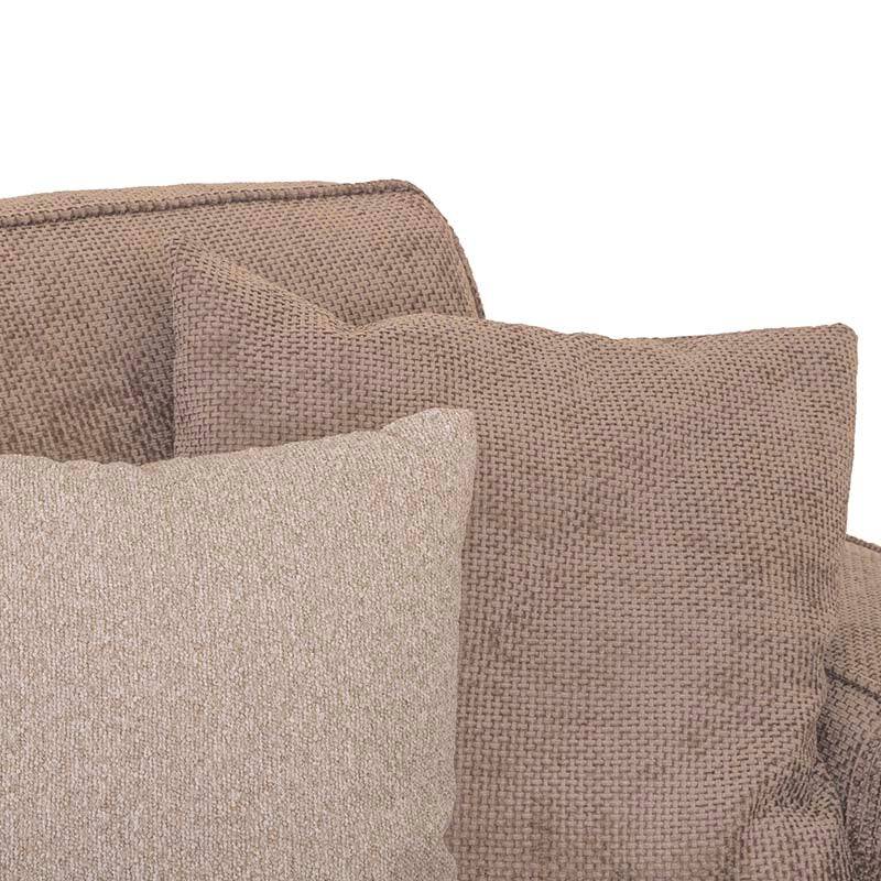 Sillón lateral derecho de la sala Megan en color beige, módulo de sala deurope.com.mx, con diseño cómodo y moderno.
