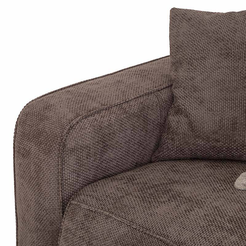 Sillón lateral izquierdo de la sala Megan en color beige, módulo de sala de Deurope.com.mx con diseño moderno.