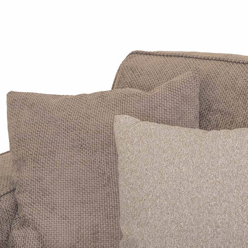 Sillón lateral izquierdo de la sala Megan, módulo de sala en color beige de la marca deurope.com.mx, diseñado para comodidad y estilo