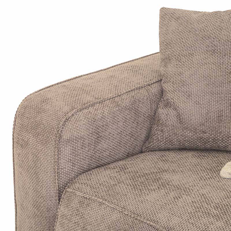 Sillón lateral izquierdo de la sala Megan en color beige, módulo de sala deurope.com.mx, con diseño cómodo y moderno.