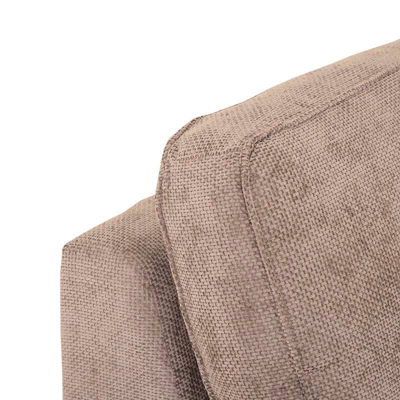 Sillón lateral izquierdo de la sala Megan en color beige, módulo de sala de lujo de la marca deurope.com.mx