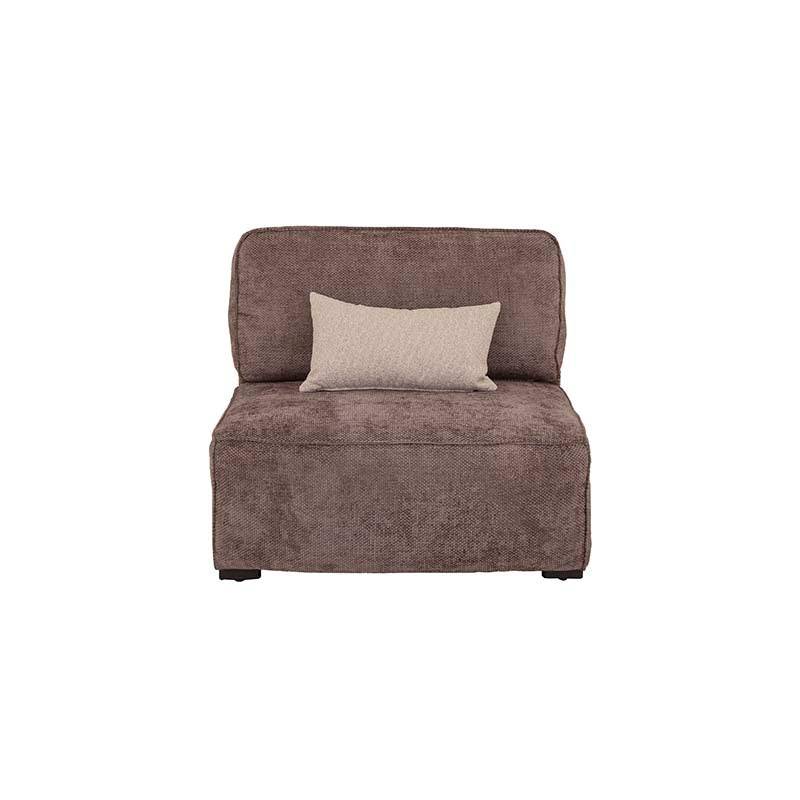 Juego de sala Megan de 5 piezas con sillones cafés y espacio central, ideal para decorar tu sala con estilo y comodidad
