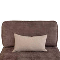 Sofá de sala Megan de 5 piezas en color café con sillón central, conjunto de muebles de sala elegante y cómodo.
