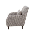 Sillón ocasional Quebec de tejido plano con textura afelpada, en color café, con dimensiones de 78x98x95 cm.