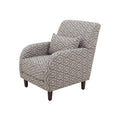 Sillón ocasional Quebec de tejido plano con textura afelpada en color café, con dimensiones de 78x98x95 cm.
