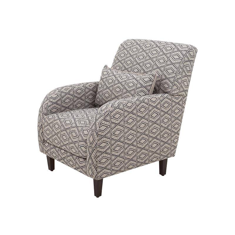 Sillón ocasional Quebec de tejido plano con textura afelpada en color café, con dimensiones de 78x98x95 cm.